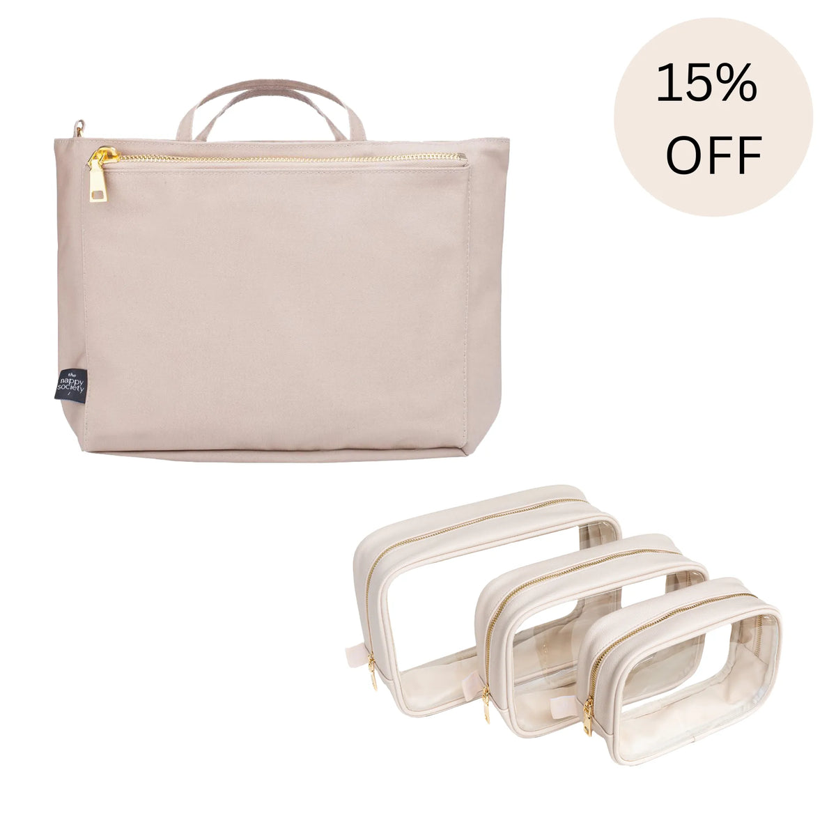 Baby Bag Duo - Compact Insert Beige - PRE ORDER