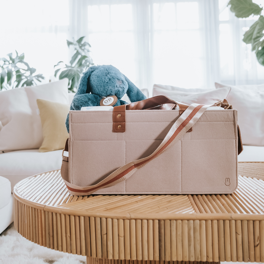 Classic Tan nursery caddy features