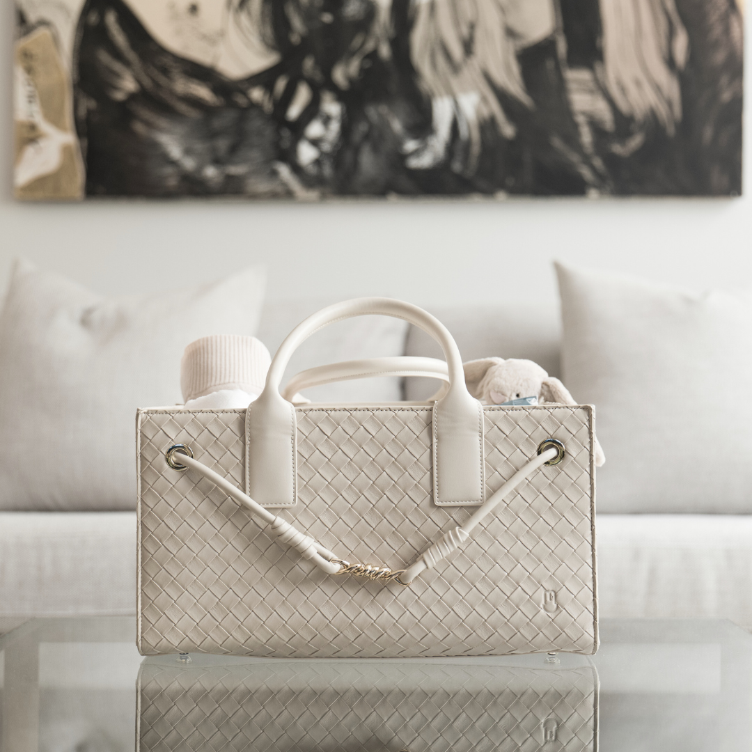 Bunnie Caddie The Edition Cream leather nappy caddy
