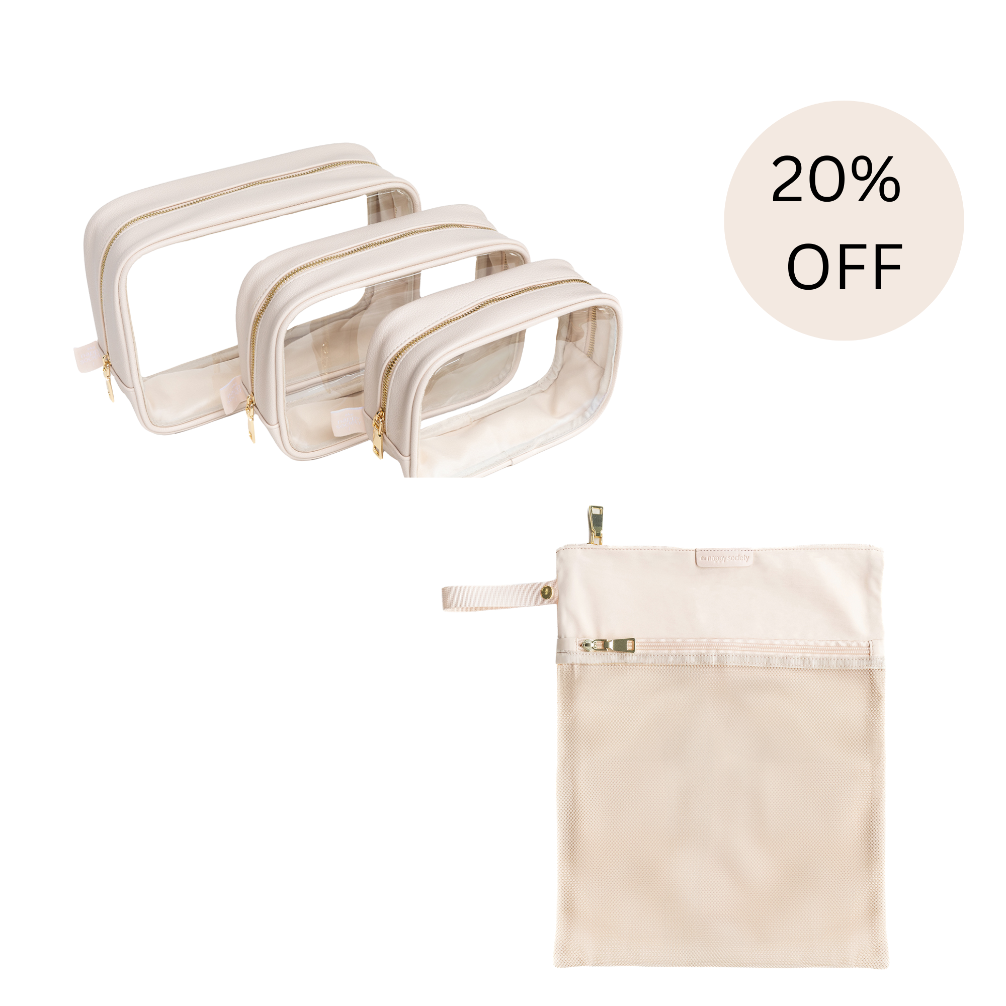 Cube + Wet Bag Duo Beige