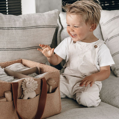 Teddy Tan nursery caddy with removable dividers