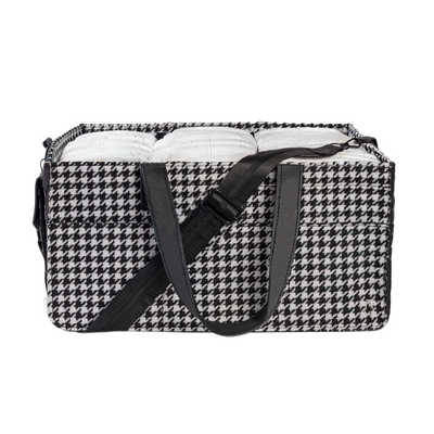 Bunnie Caddie Houndstooth Black nappy caddy