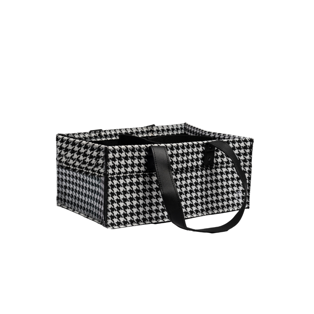 Bunnie Caddie Mini Houndstooth Black nappy caddy