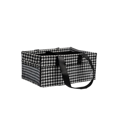 Bunnie Caddie Mini Houndstooth Black nappy caddy
