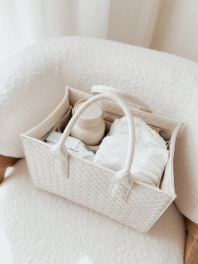 Mini Edition Cream nursery caddy interior