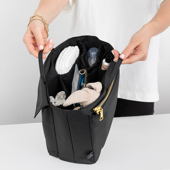 The Nappy Society | Compact Diaper Bag Insert Organizer Black